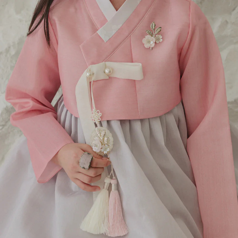 Joohee Pink Girl Hanbok (1-11YR) - Native Korean