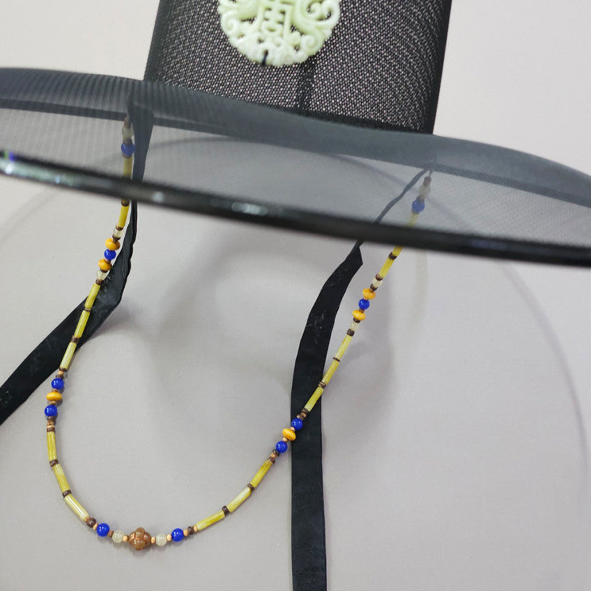 Natural Stone Gat String - Yellow