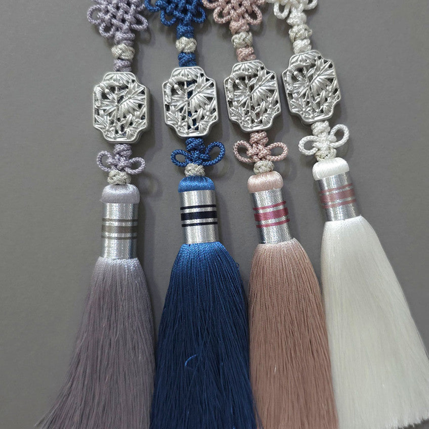 Silver Bamboo Tassel Norigae
