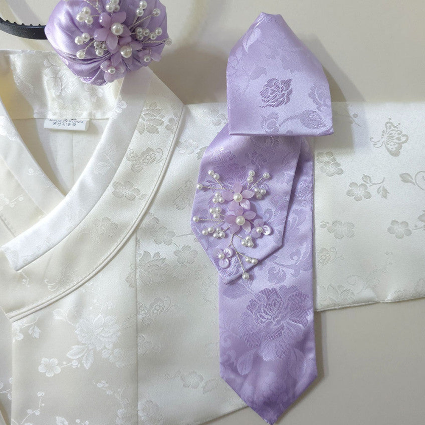 Lavender Pearl Floral Headband