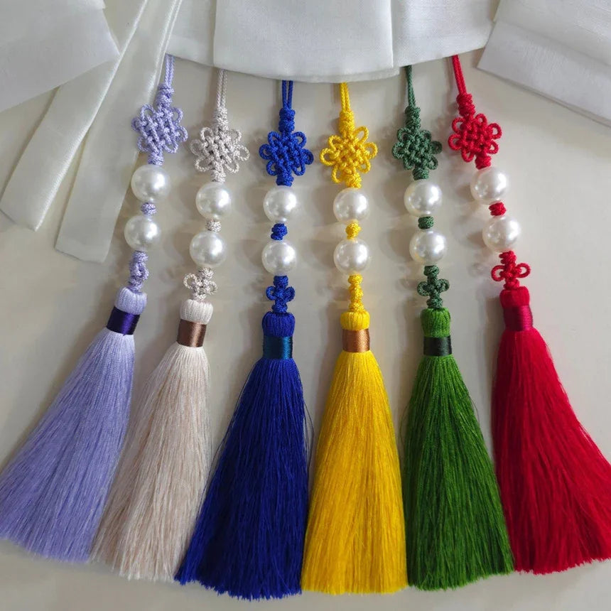Double Pearl Tassel Norigae