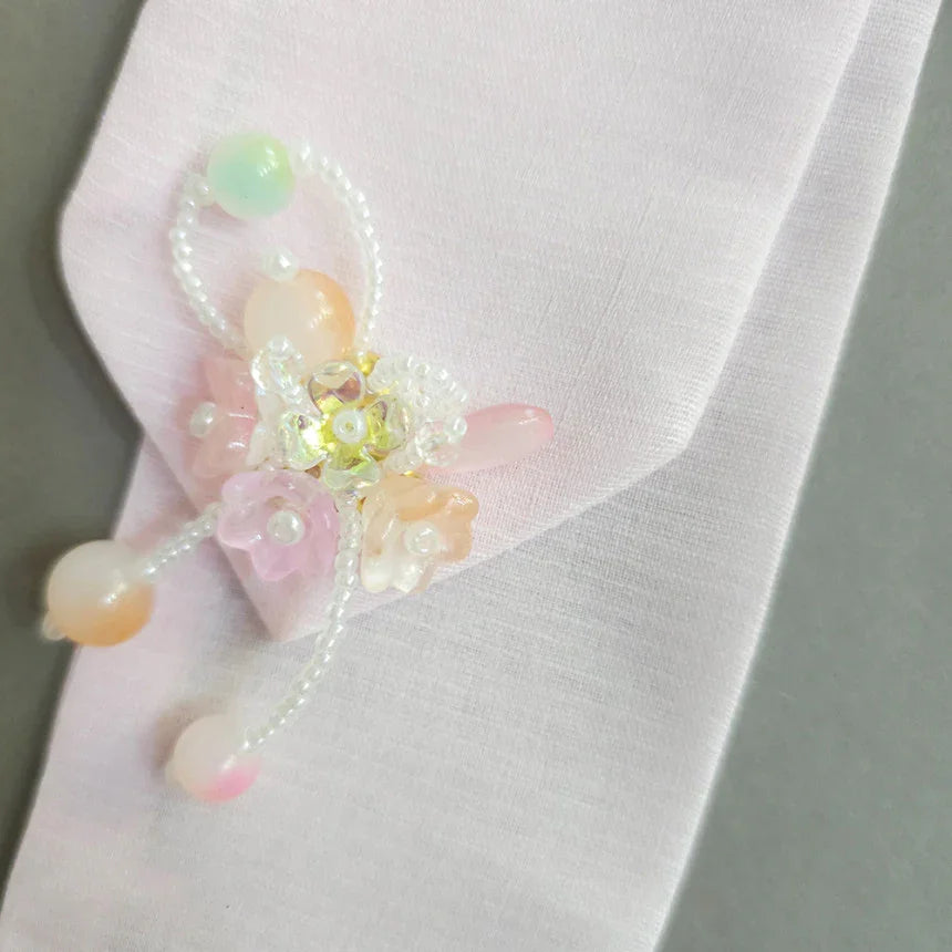 Beaded Blossoms Hair Tie