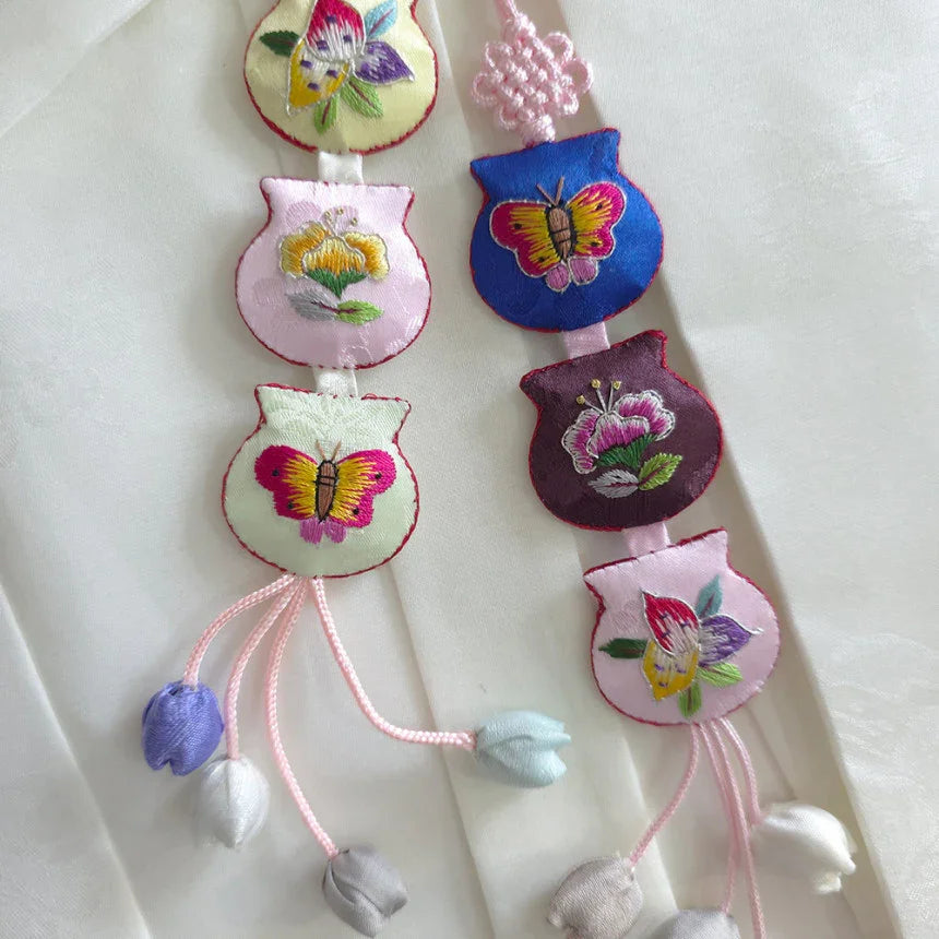 Embroidered Pouch Norigae - Native Korean