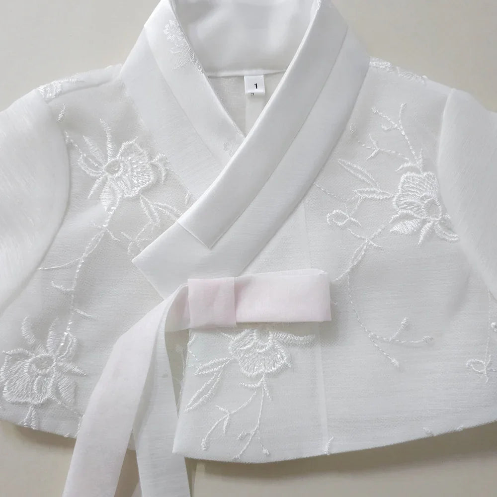 Sam Lace Dress Girl Hanbok (1-12YR) - Native Korean