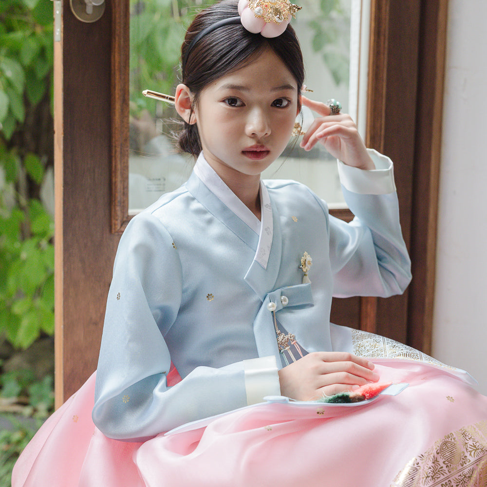 Myoung Sky Pink Girl Hanbok (1-10YR)