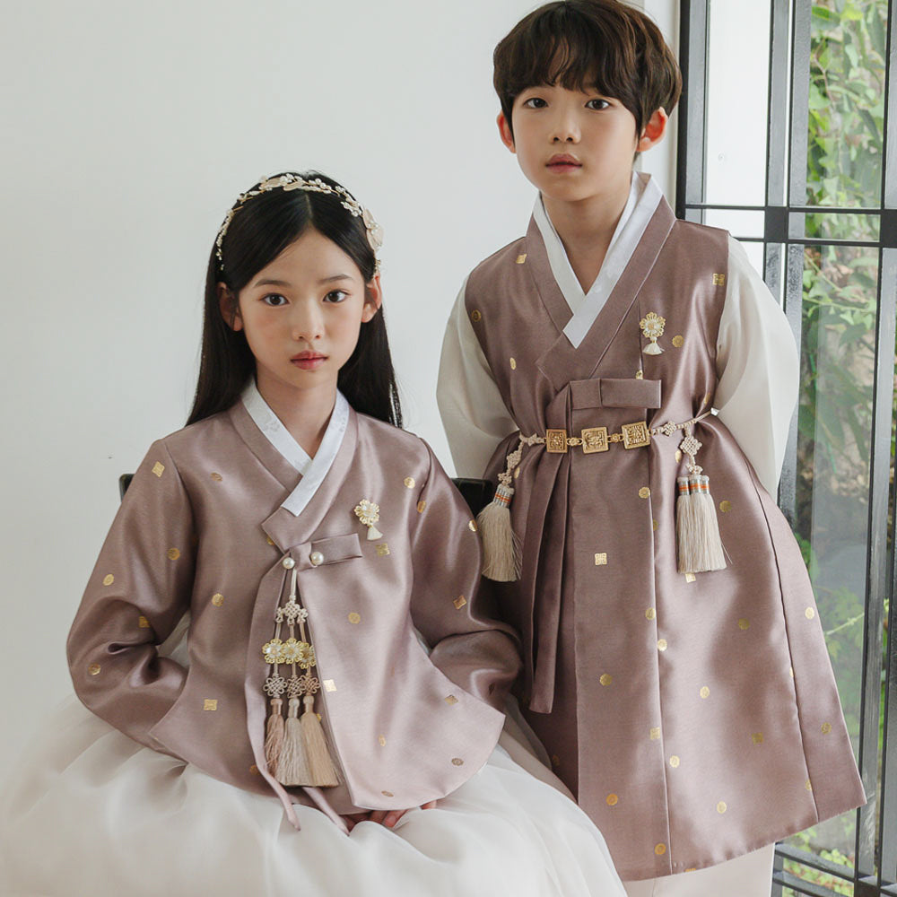 Dohye Flared Brown Girl Hanbok (1-12YR)