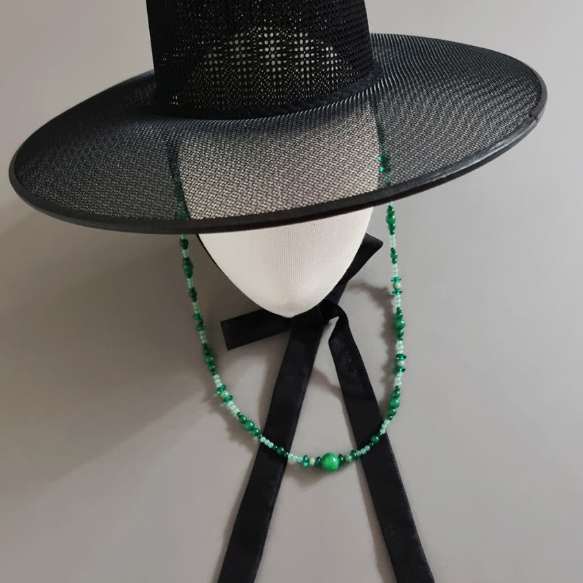 Natural Stone Gat String - Green