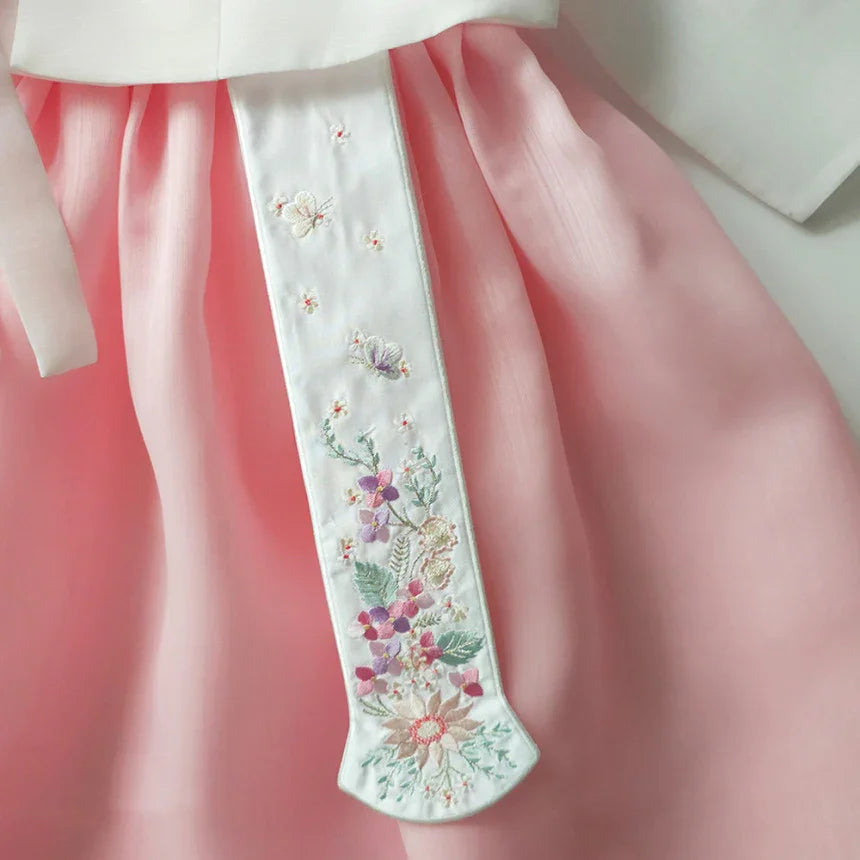 Embroidered Floral Ribbon Norigae