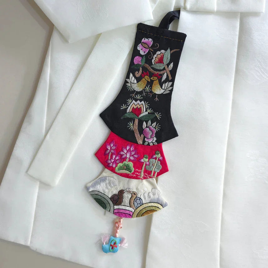 Layered Embroidered Norigae - Native Korean