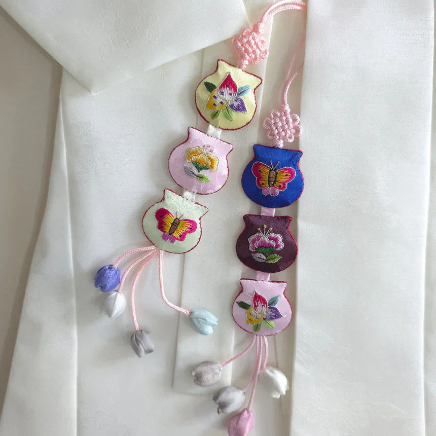 Embroidered Pouch Norigae - Native Korean