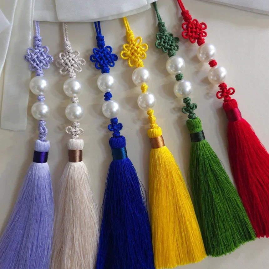 Double Pearl Tassel Norigae