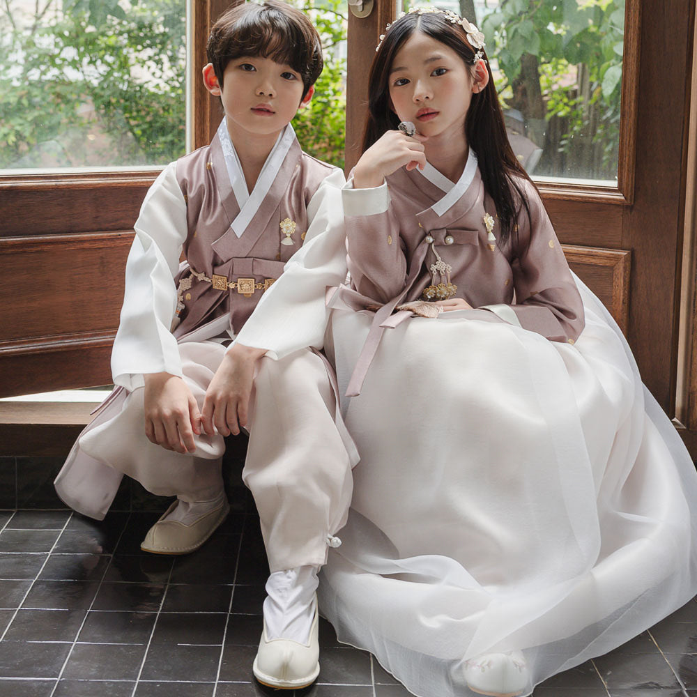 Dohye Flared Brown Girl Hanbok (1-12YR)