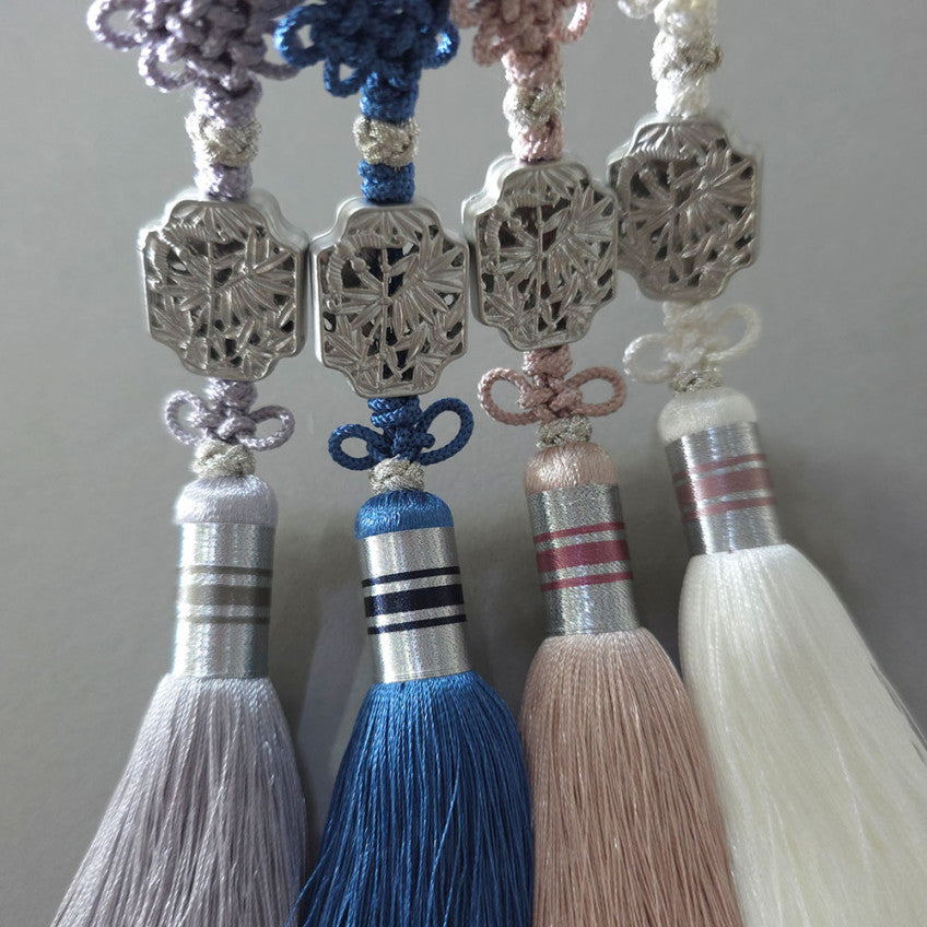 Silver Bamboo Tassel Norigae