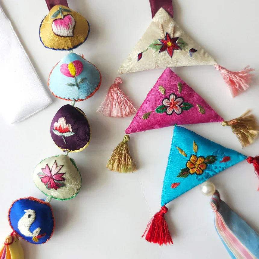 Traditional Embroidered Norigae - Native Korean