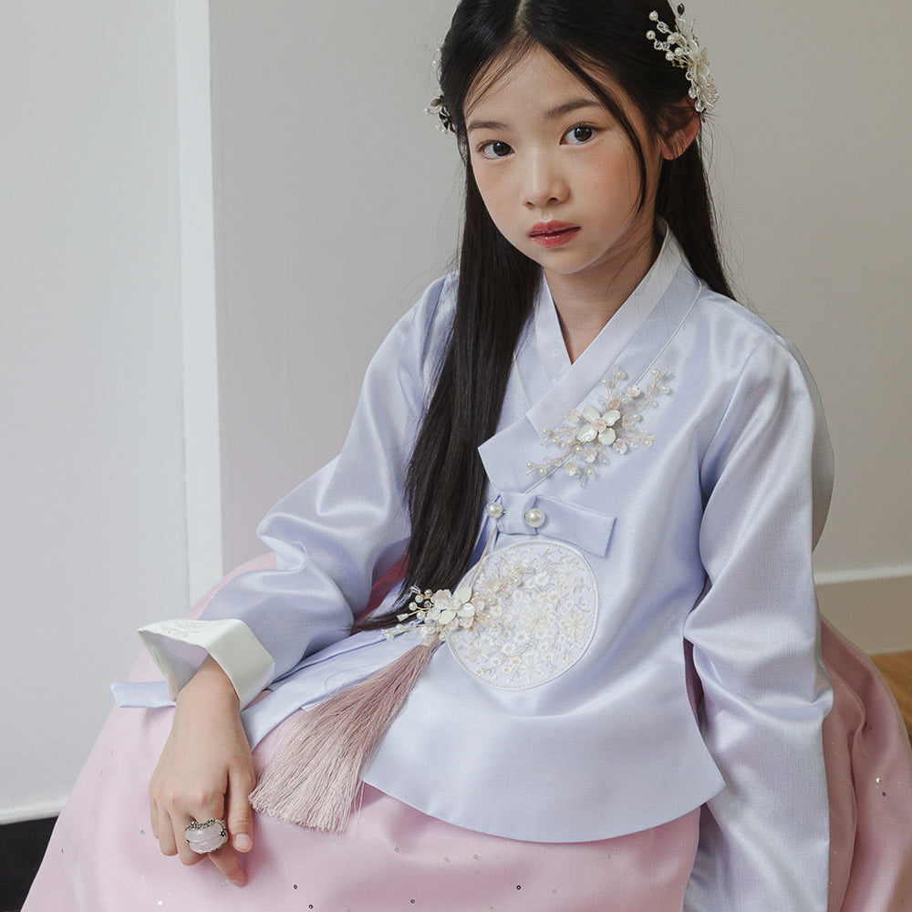 Pearl Sky Pink Girl Hanbok (1-10YR)