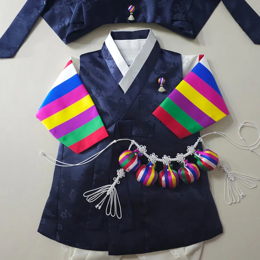 Minjae Saekdong Navy Boy Hanbok (100D-10YR) - Native Korean