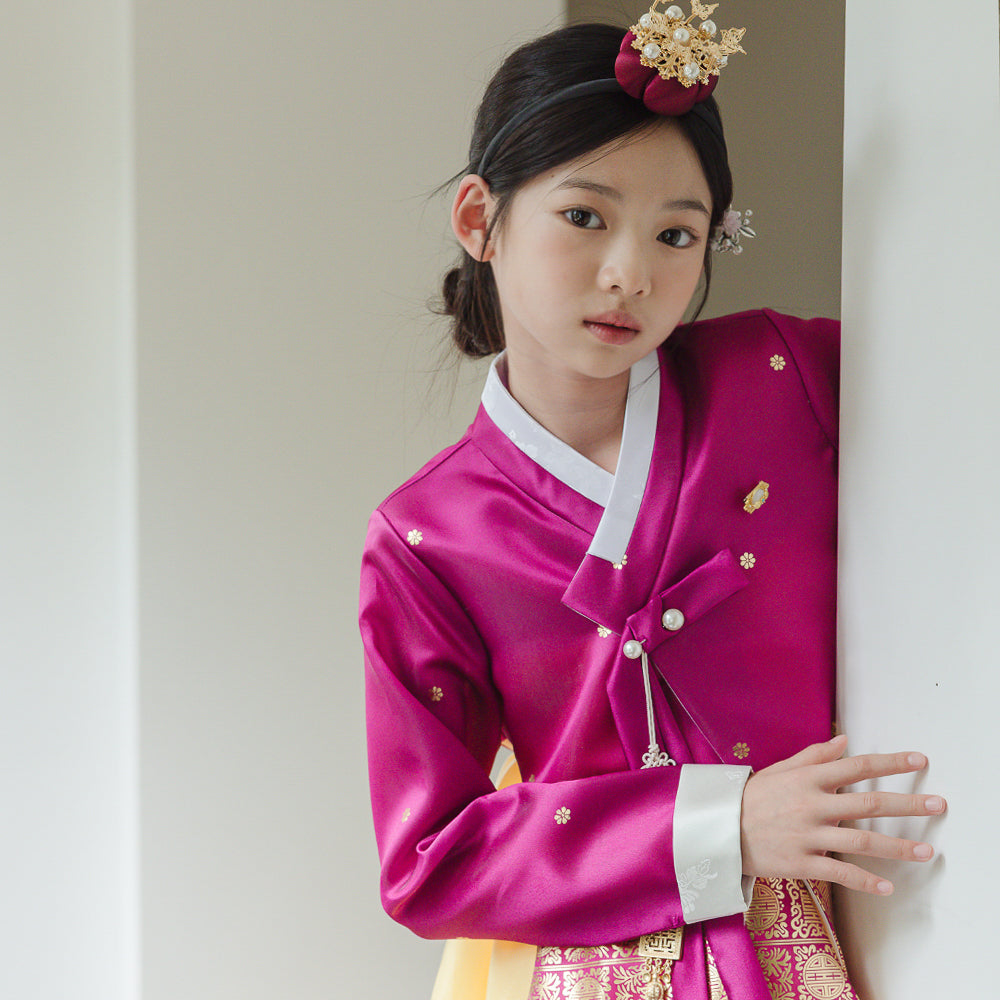 Myoung Magenta Yellow Girl Hanbok (1-10YR)