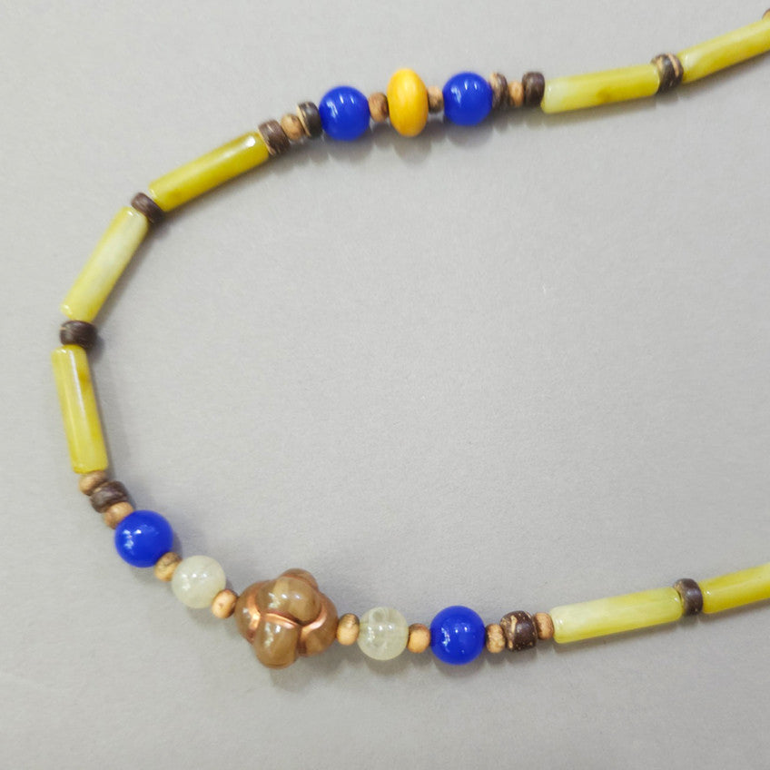 Natural Stone Gat String - Yellow