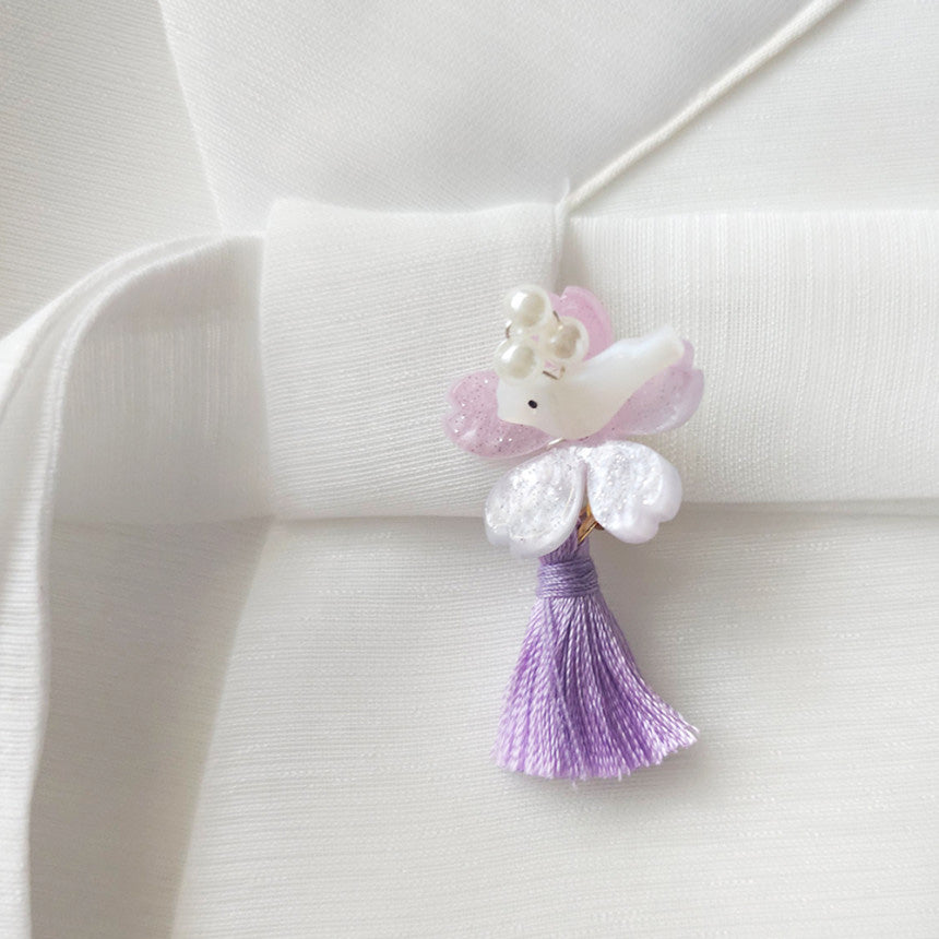 Bird Blossom Brooch