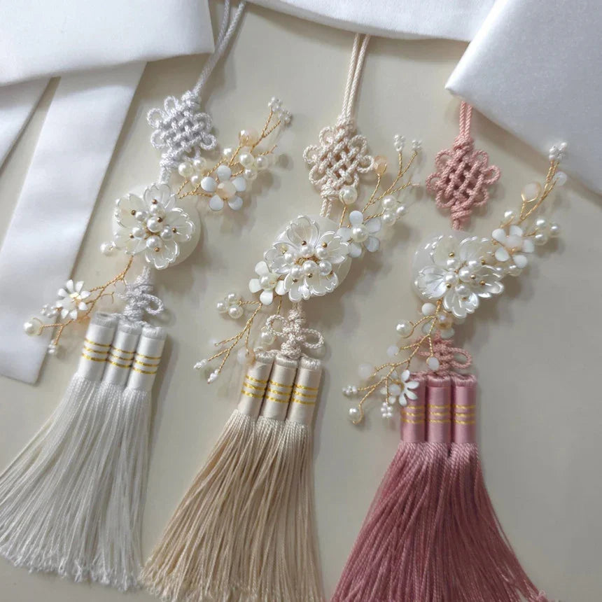 Mini Pearl Blossom Tassel Norigae