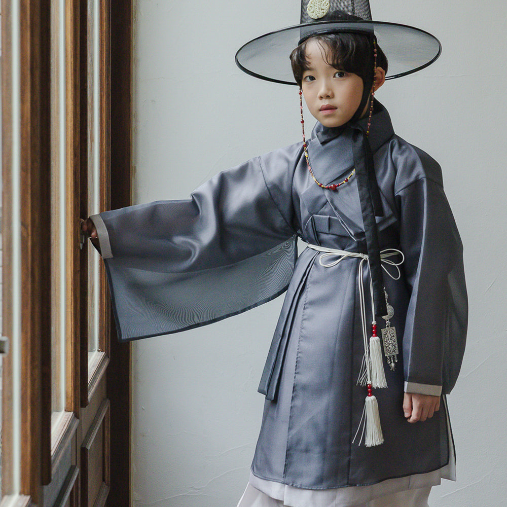 Gunyun Gray Dopo Boy Hanbok (4-10YR)
