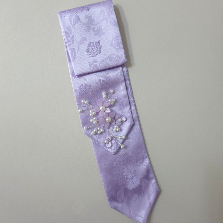 Lavender Floral Hair Tie