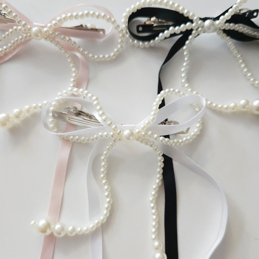 Pearl Grace Bow Hairpin