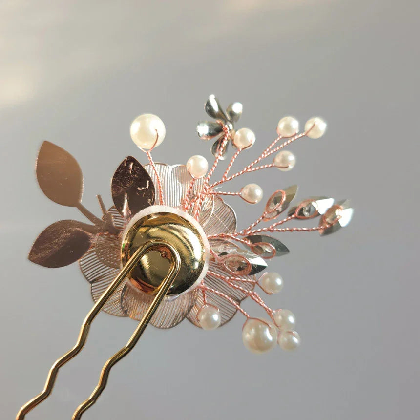Floral U-Shaped Hairpin - Native Korean