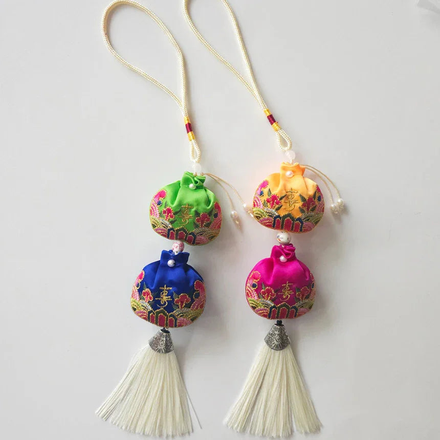 Embroidered Lucky Pouch Norigae - Native Korean