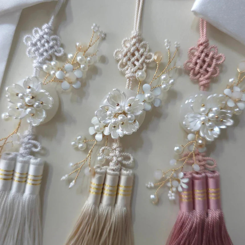 Mini Pearl Blossom Tassel Norigae