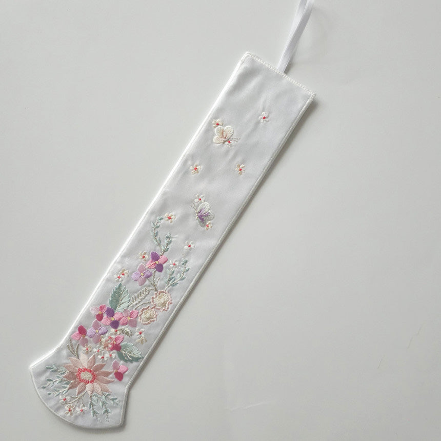 Embroidered Floral Ribbon Norigae
