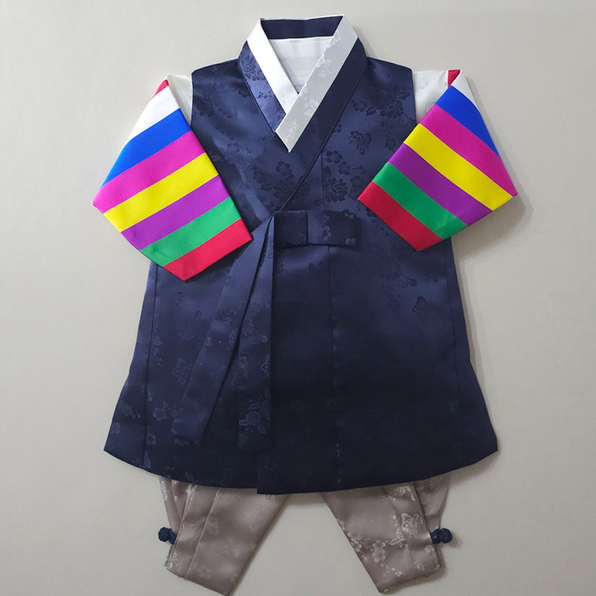 Minjae Saekdong Navy Boy Hanbok (100D-10YR)