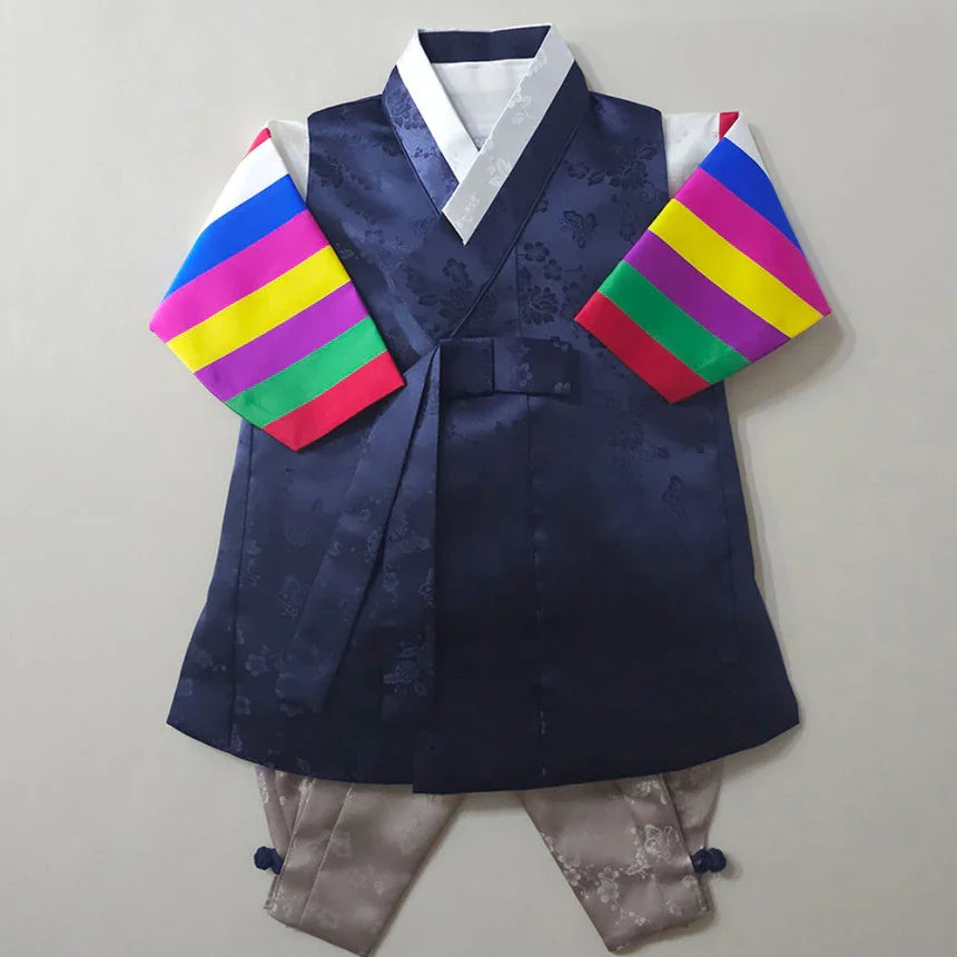 Minjae Saekdong Navy Boy Hanbok (100D-10YR) - Native Korean