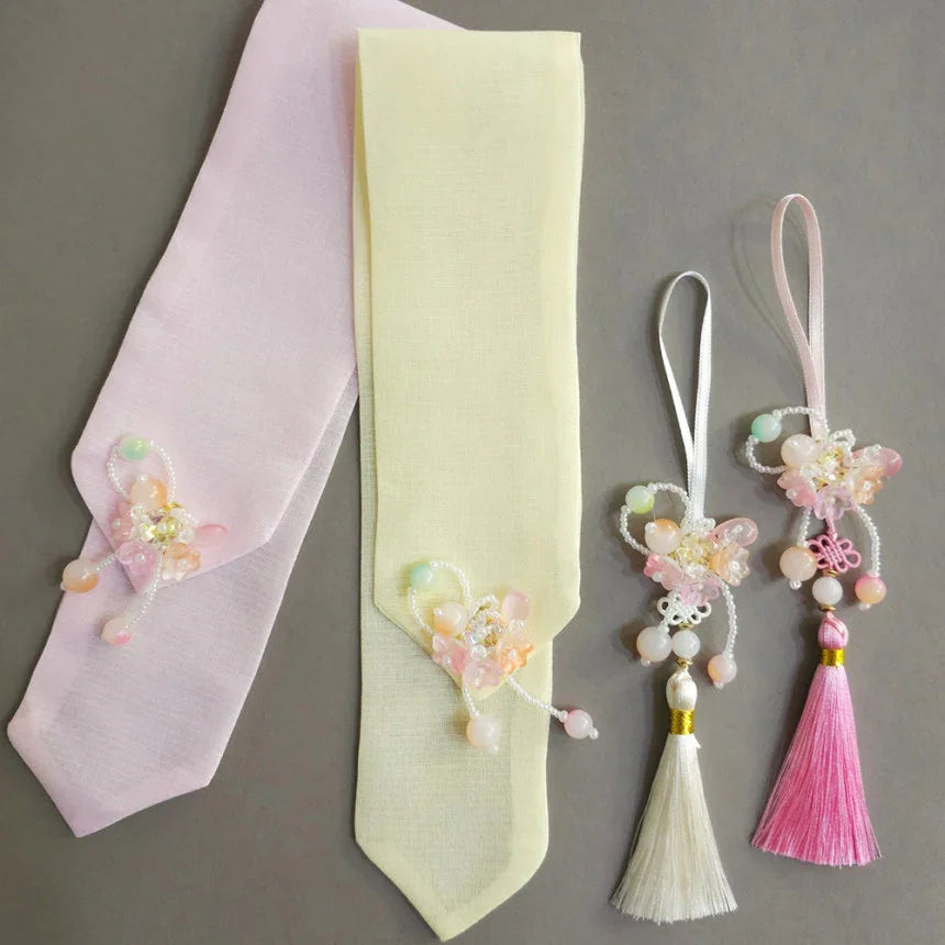 Beaded Blossoms Hair Tie