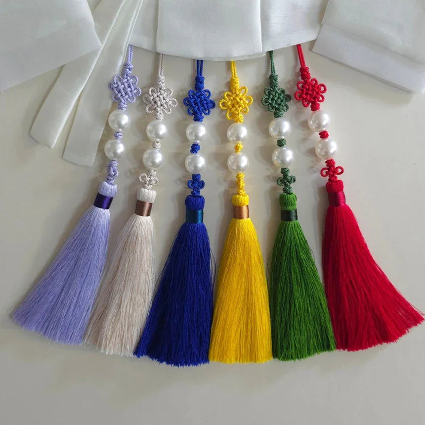 Double Pearl Tassel Norigae