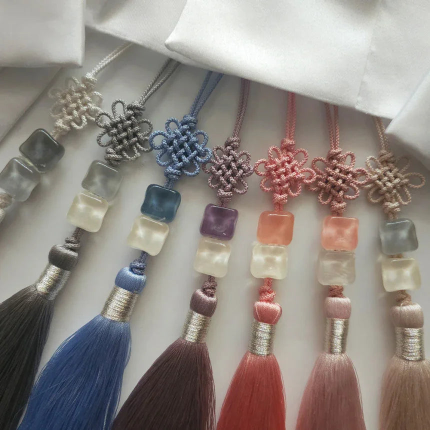 Moonstone Glow Tassel Norigae - Native Korean