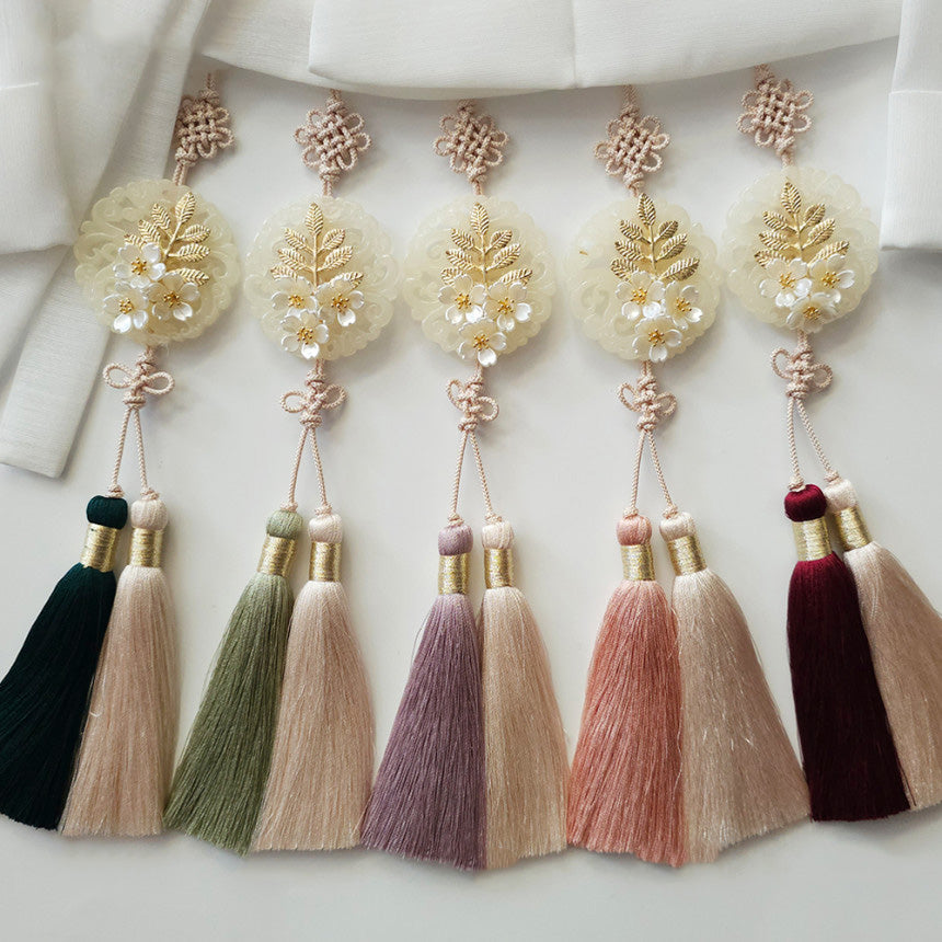 Floral Jade Tassel Norigae