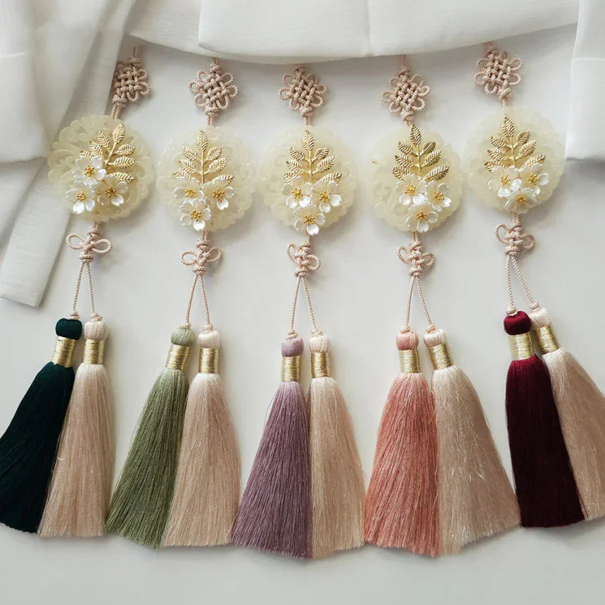 Floral Jade Tassel Norigae