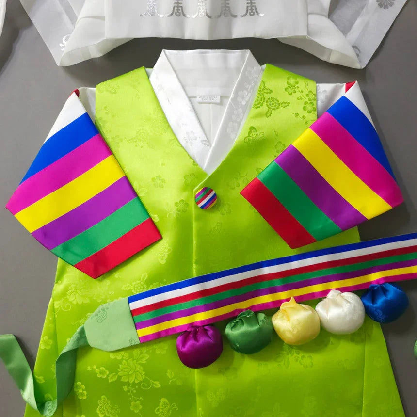 Hoo Green Boy Hanbok (100D-1YR) - Native Korean