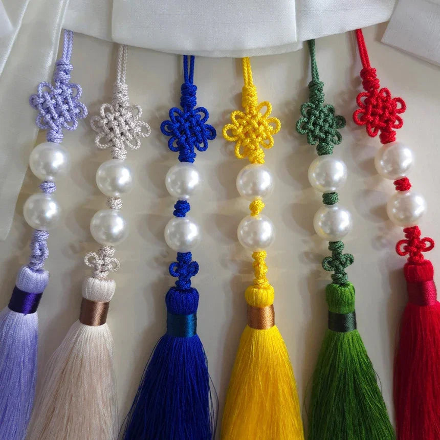 Double Pearl Tassel Norigae