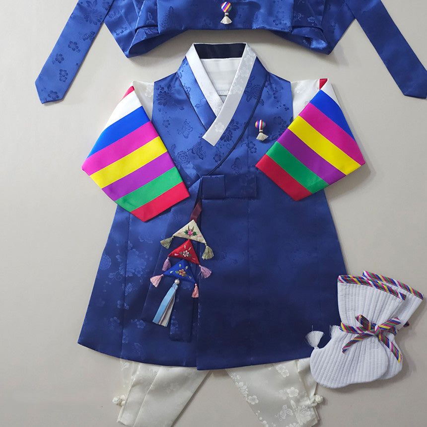 Minjae Saekdong Blue Boy Hanbok (100D-10YR)