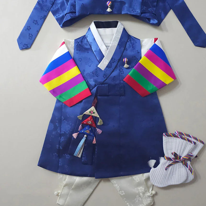 Minjae Saekdong Blue Boy Hanbok (100D-10YR) - Native Korean