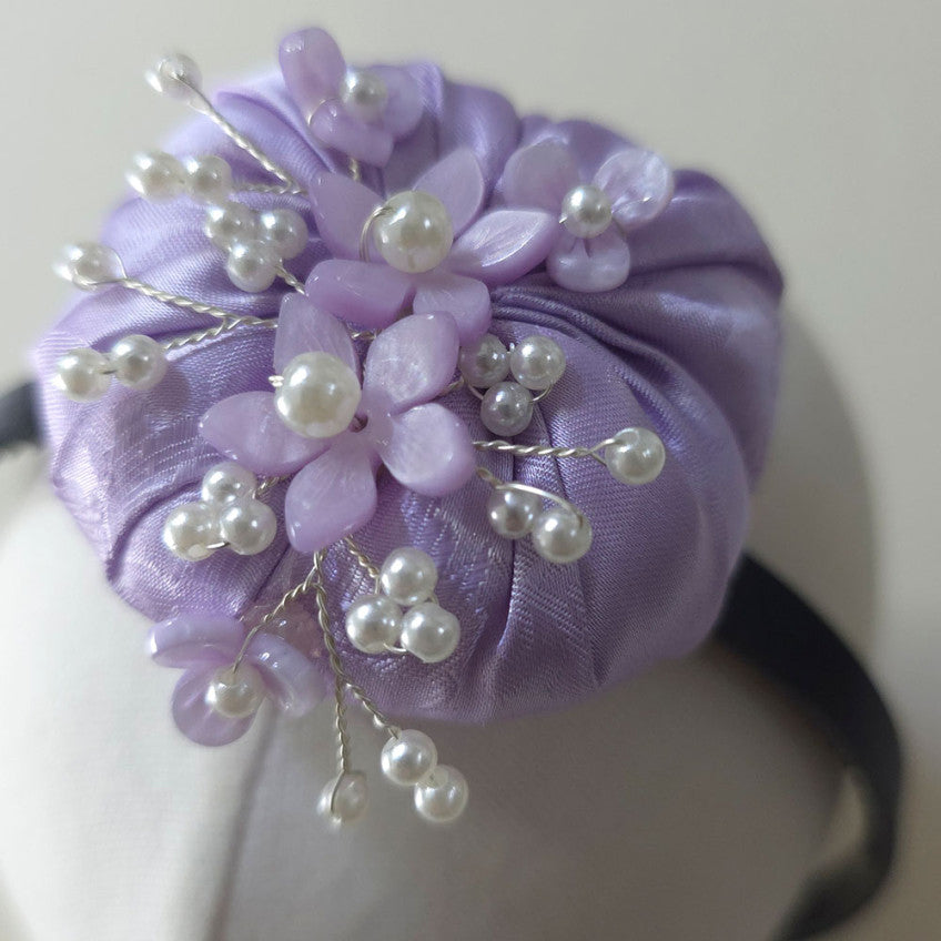 Lavender Pearl Floral Headband