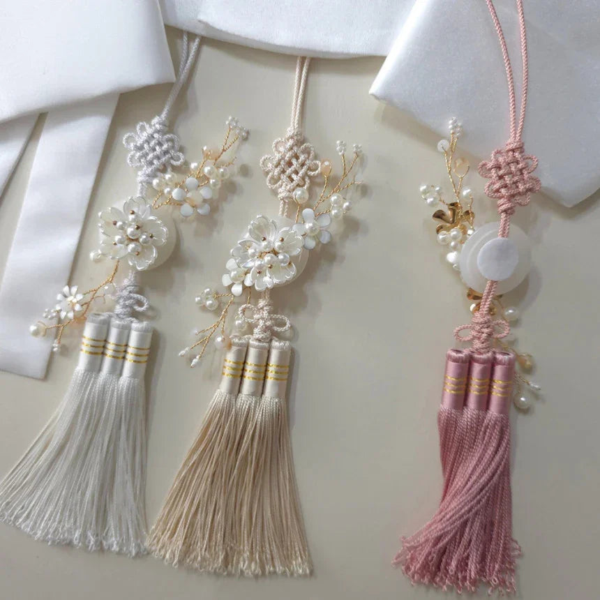 Mini Pearl Blossom Tassel Norigae