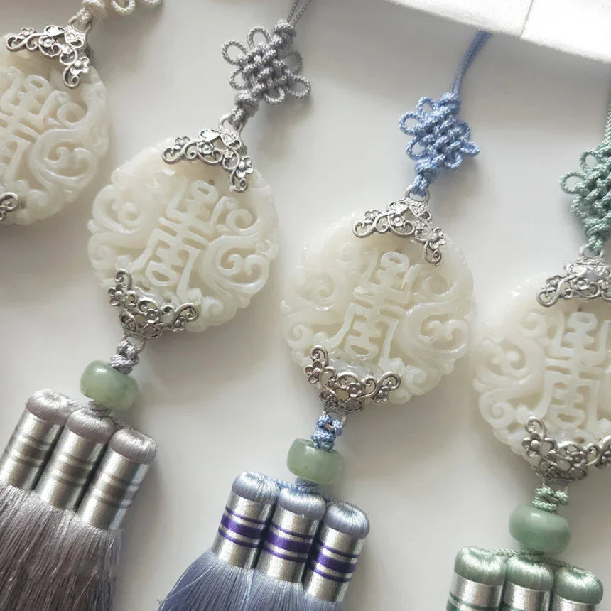 Green Jade Harmony Tassel Norigae - Native Korean