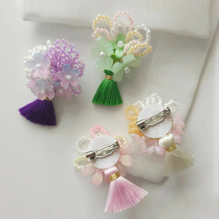 Mini Bouquet Brooch for Hanbok - Native Korean