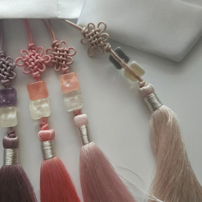 Moonstone Glow Tassel Norigae - Native Korean
