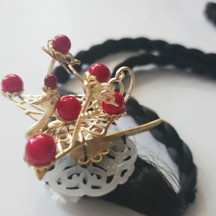 Phoenix Jade Wreath Hairpiece - Native Korean