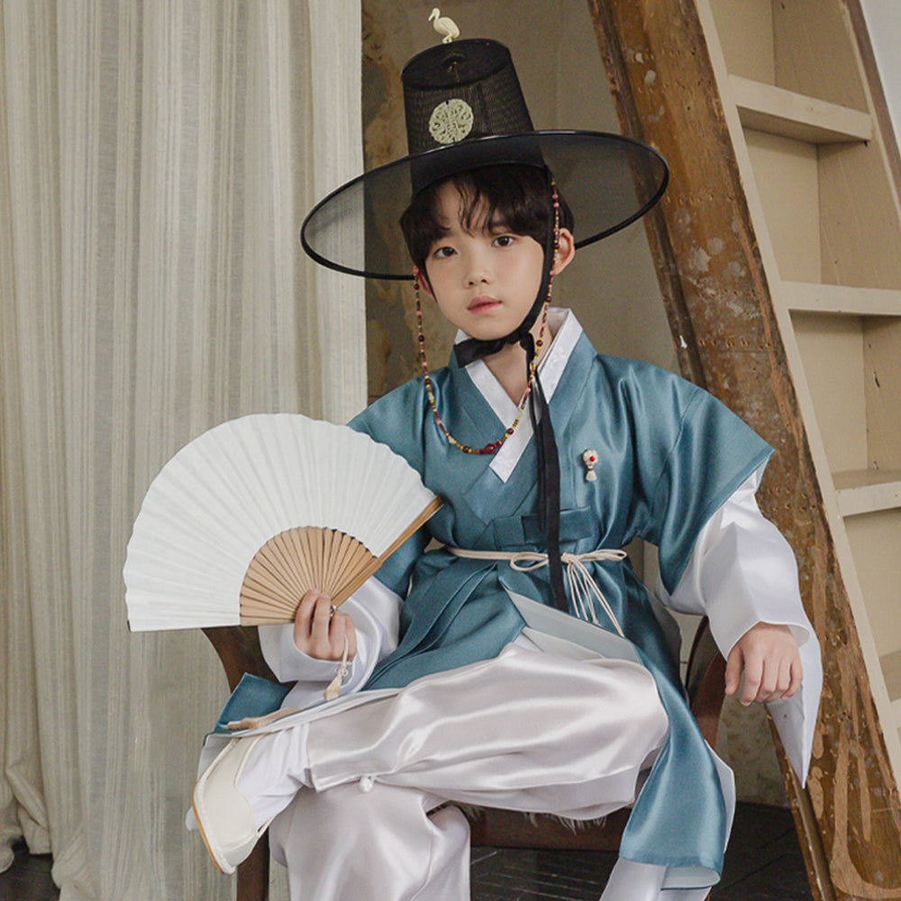 Gunyun Teal Dopo Boy Hanbok (4-10YR)