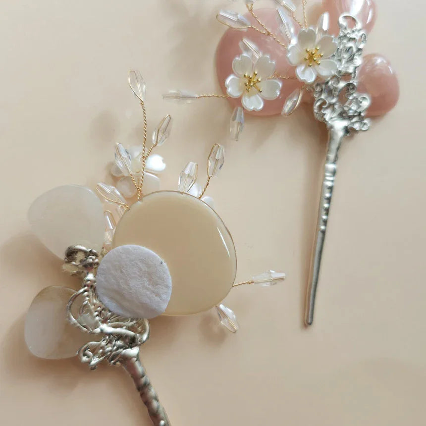 Jade Floral Hairpin - Native Korean